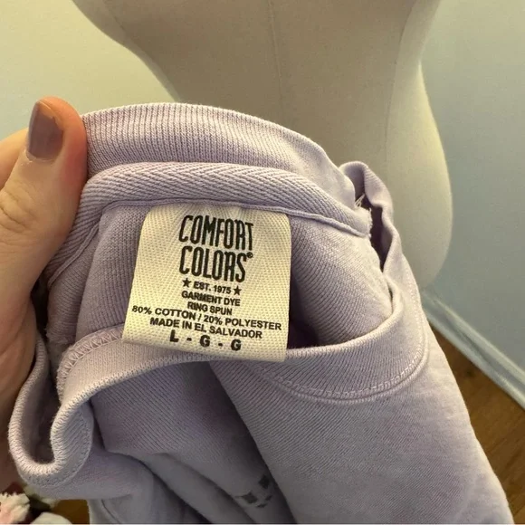 Comfort Colors Large Purple Taylor Swift Eras Tour Nashville Sweatshirt - Picture 5 of 6